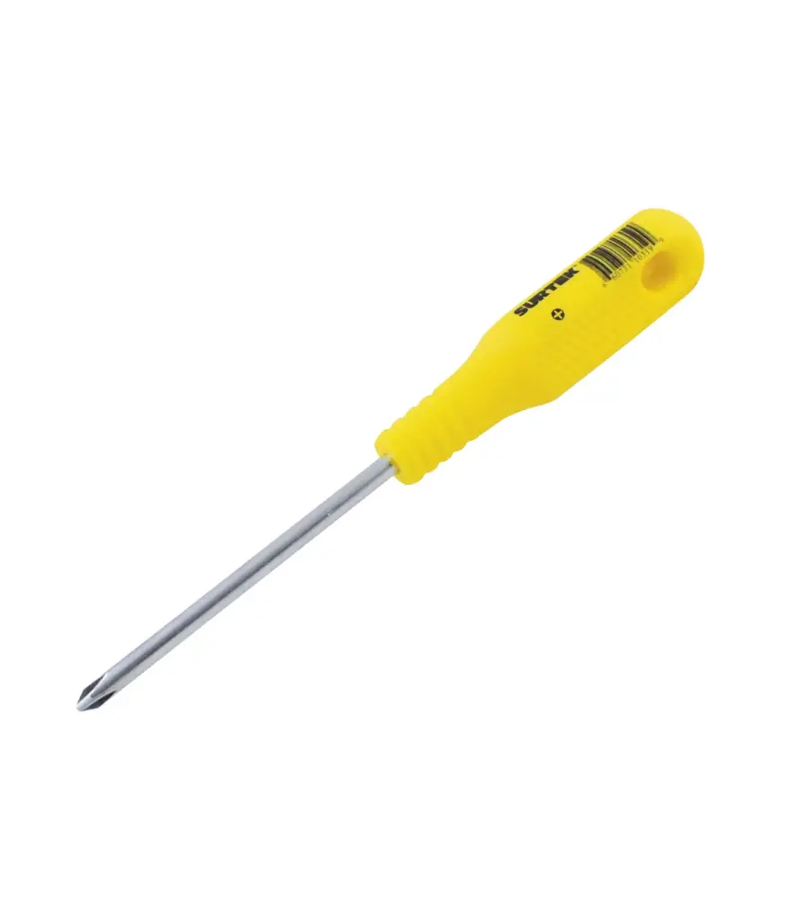 Destornillador estrella 3/16 x 6" SURTEK m/amarillo (D449)