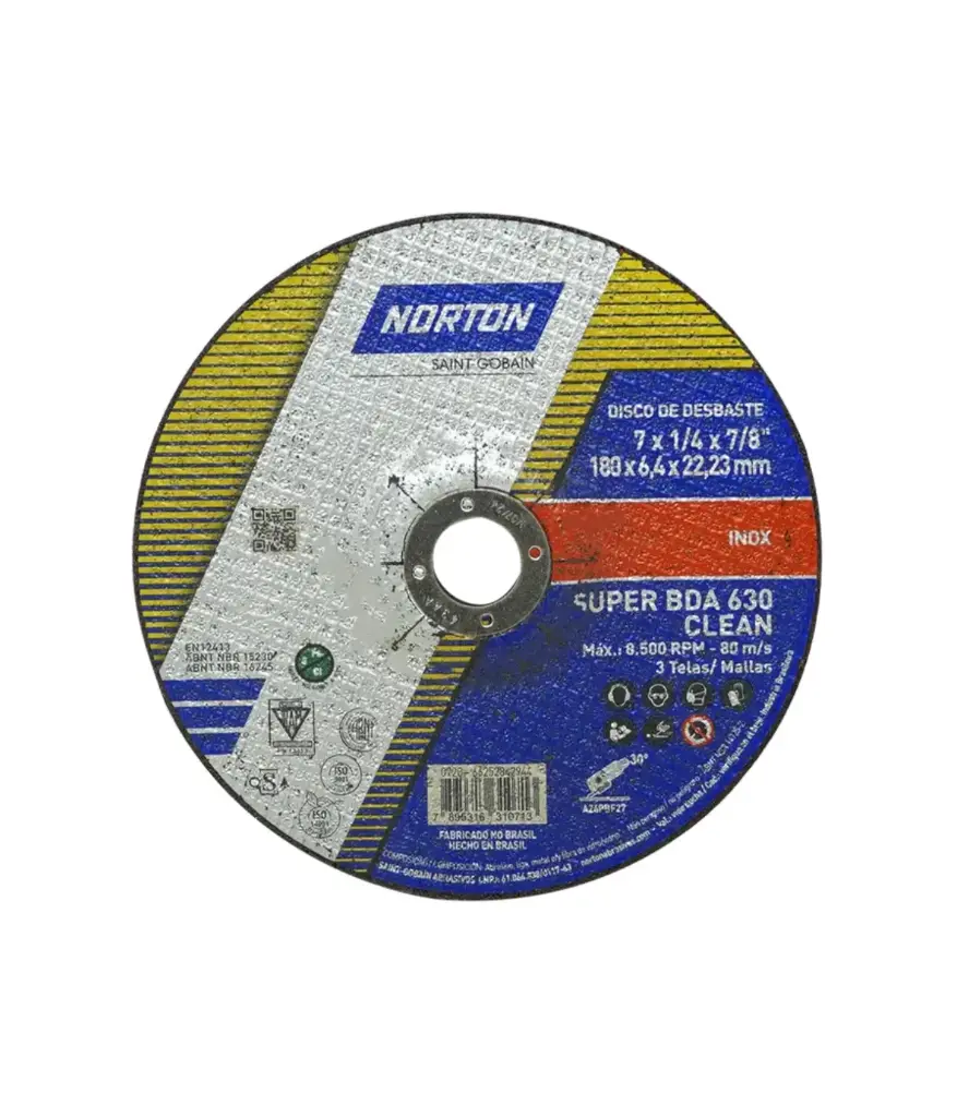 Disco de pulir 9*1/4*7/8 acero inox NORTON