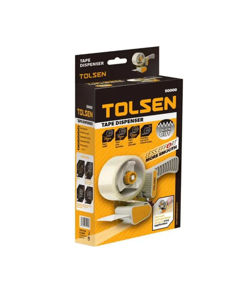 Dispensador de cinta de embalaje TOLSEN 50000