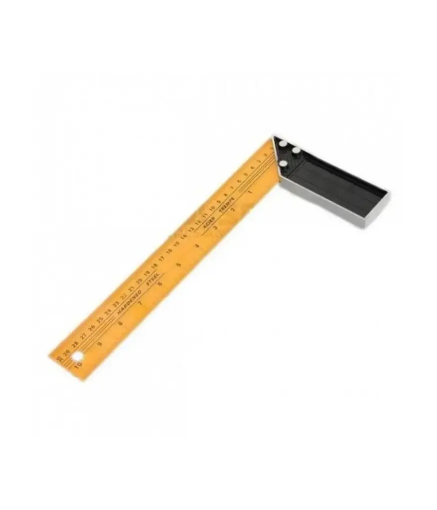 Escuadra de acero 10" ALUMI. Amarillo TOLSEN 35080