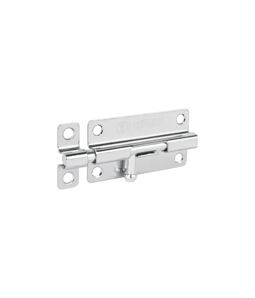 Picaporte cromado cuadrado 4" (PAC-37) HERMEX