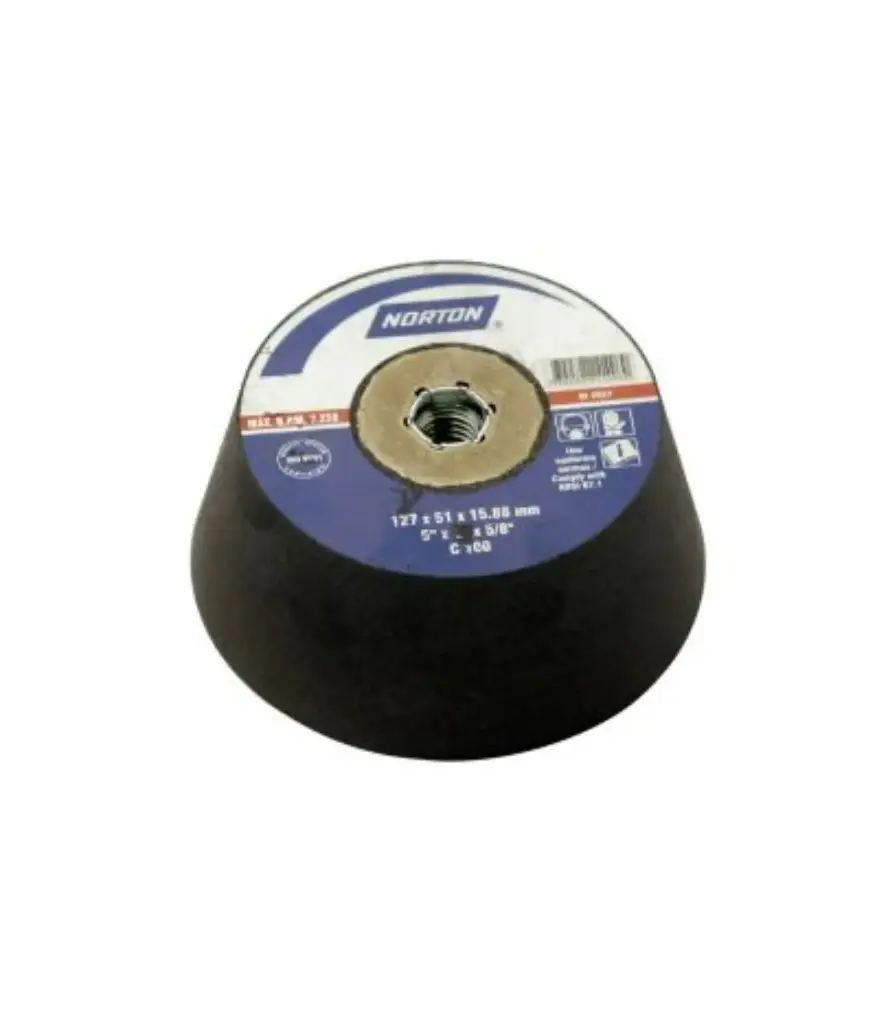 Piedra para pulir copa 5"x 2"x 5/8" C60 QB17 NORTON