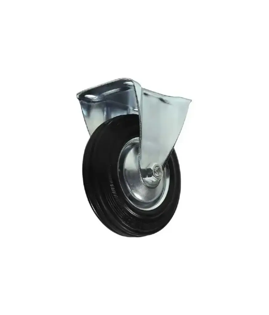 Rueda FIJA de caucho 5" NEGRA (142KG) WLD