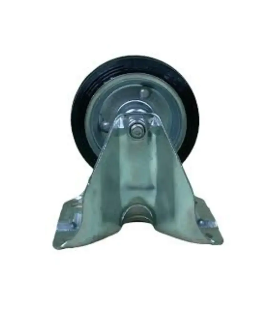 Rueda industrial Fija C/Plataf 80mm Hule Negro ANTIHILO TENTE (T05743) ALEMAN