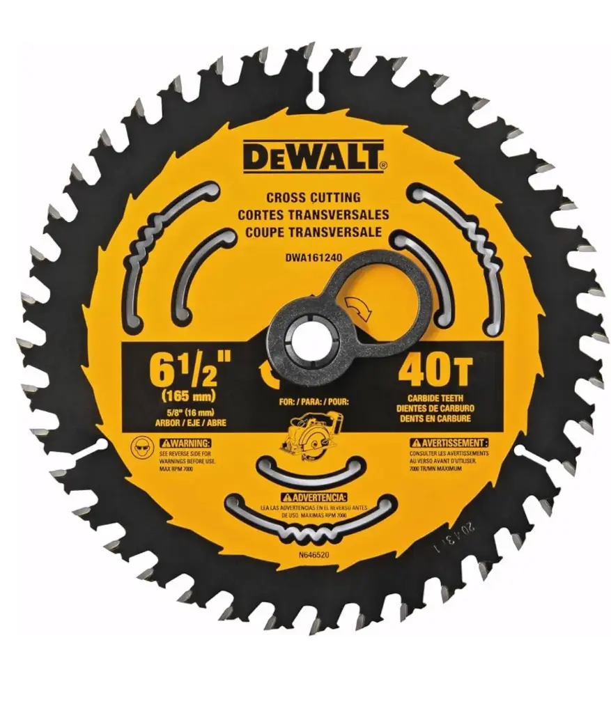 Sierra circular p/madera 6-1/2" 40D DWA161240 DEWALT