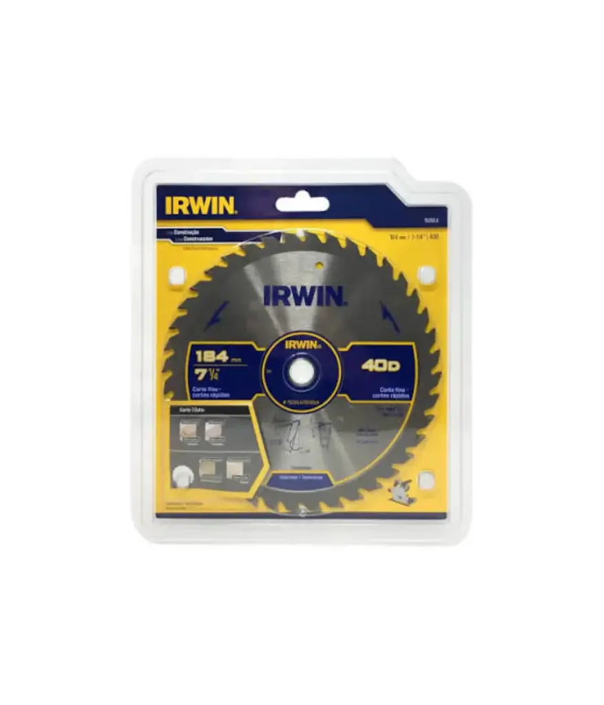 Sierra circular p/madera 7-1/4" 40D IRWIN
