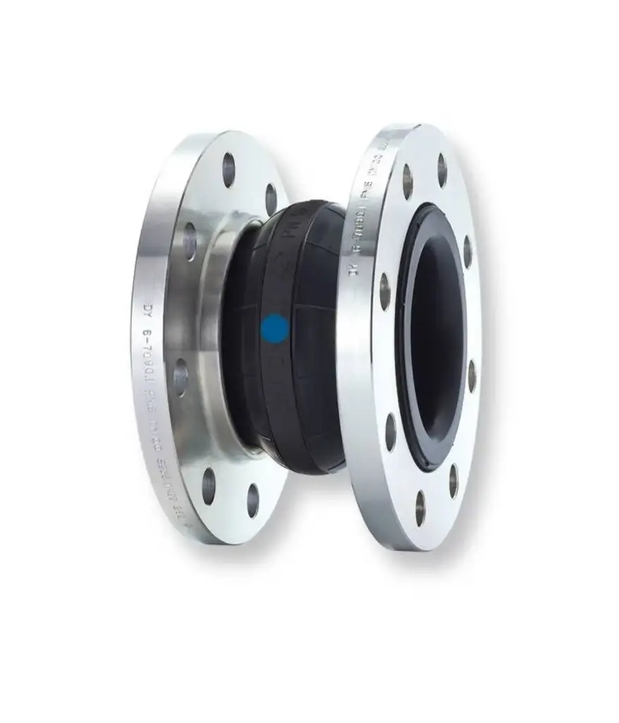 Junta expansion 4" bridada con caucho, logitud de 6" (8 huecos)