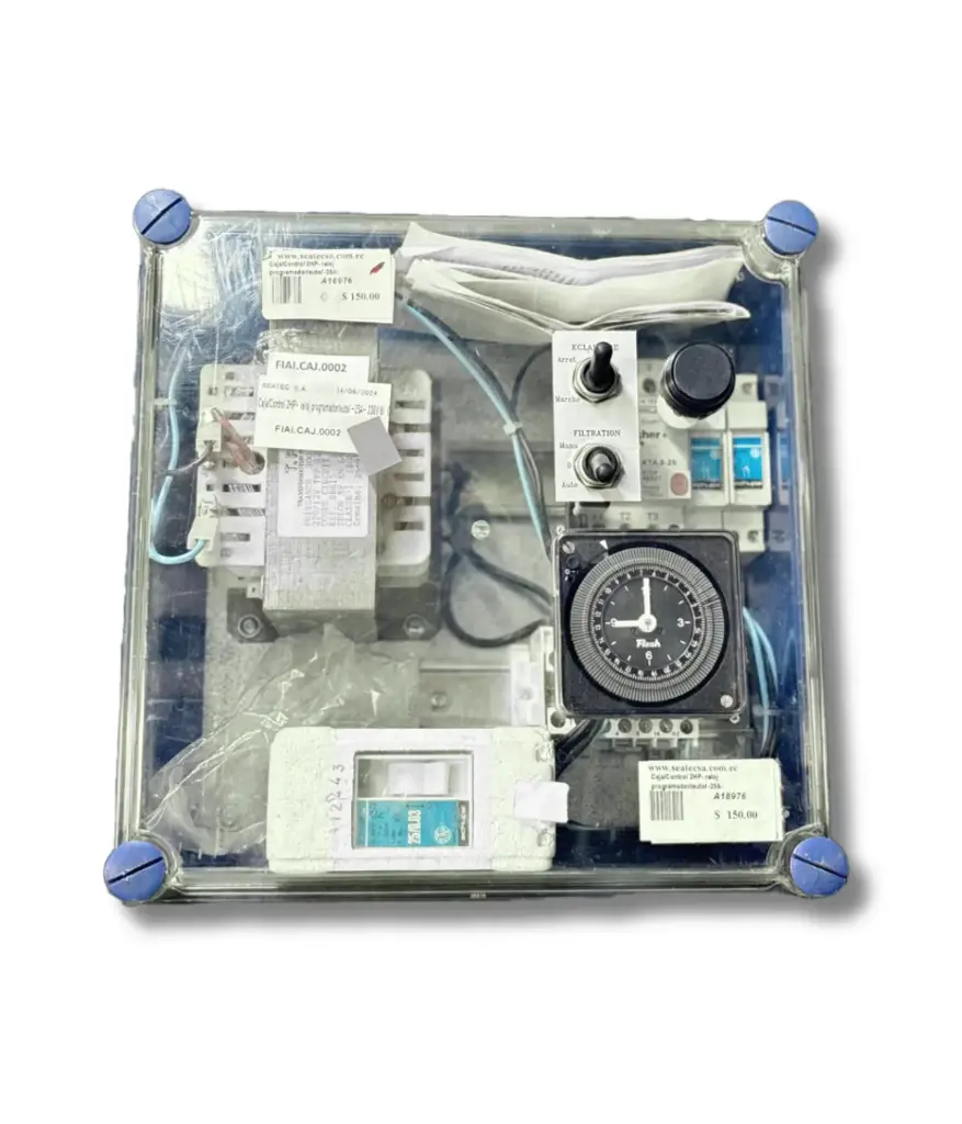 Caja/Control 2HP- reloj programador/auto/ -25A- 230V 60HZ F. ELECTRICO
