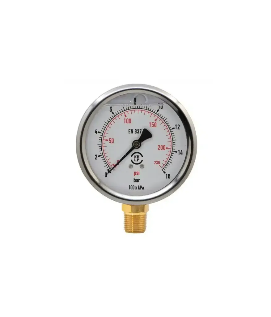 Manometro 220 BAR  1/4" glycerina SPRINKLER