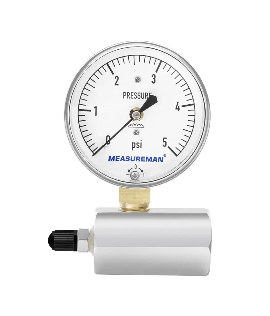 Manometro 5 PSI 1/4"NPT 2.5" baja presion MEASUREMAN