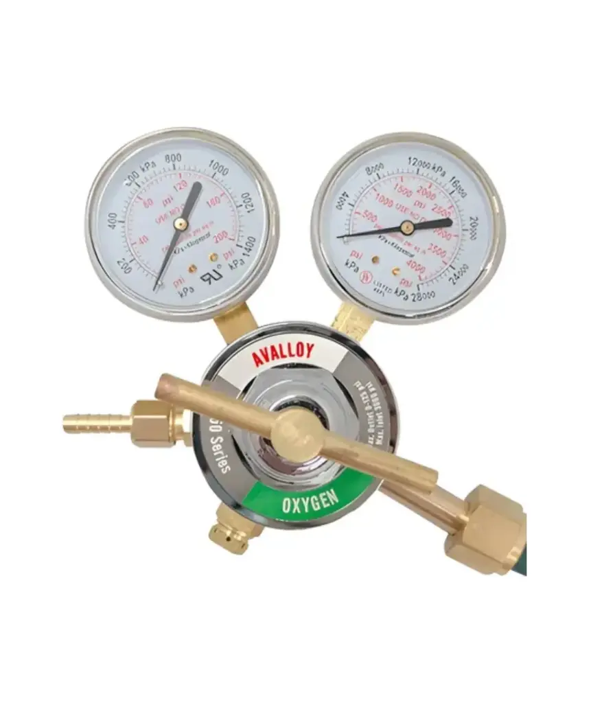 Regulador/oxigeno c/doble manometro 200-4000 PSF c/acople AIBO WELD/SMITH
