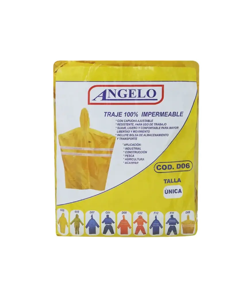 Encauchado 1pz TALLA M ANGELO azul 