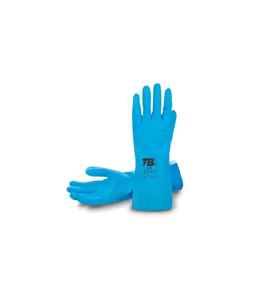 Guantes de caucho # 8 Nitrilo AZUL TOMAS BODERO 9008AZ