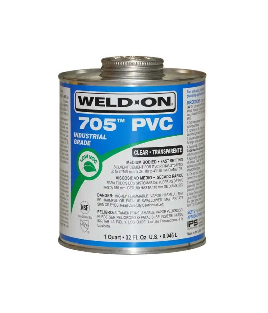 Pegamento goma 1 Ltr. Transparente PVC 705 WELDON