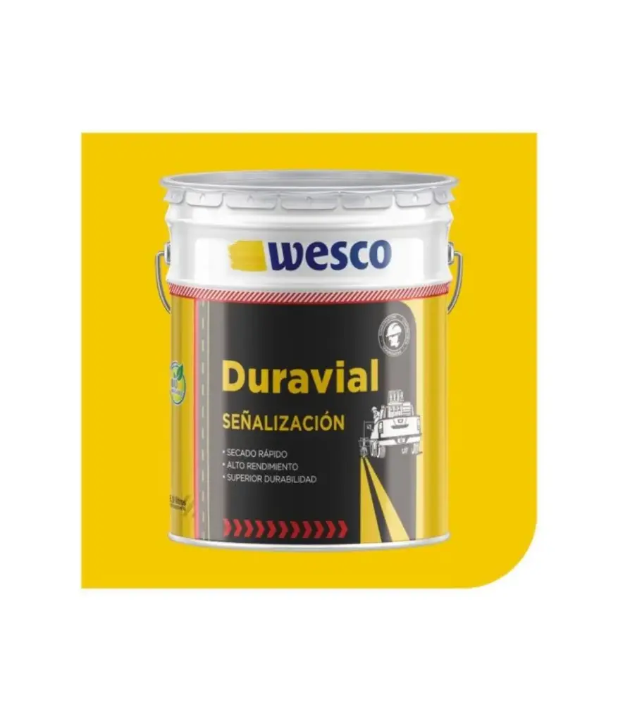 Pintura Trafico Amarillo Acrilica base solvente GL Duravial WESCO