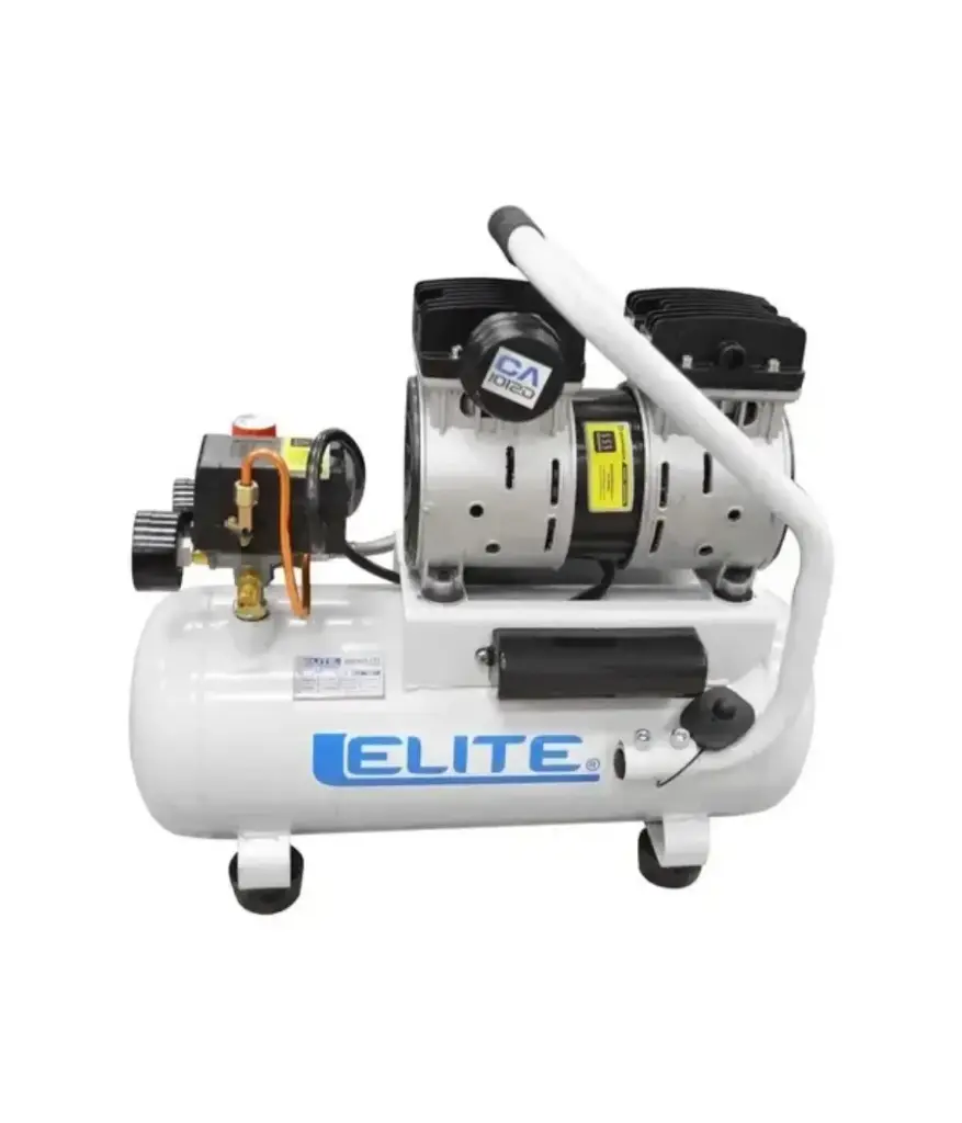 Compresor de aire c/tanque 12Lts 1Hp 125PSI ELITE Silencioso (HEELCA1012D)