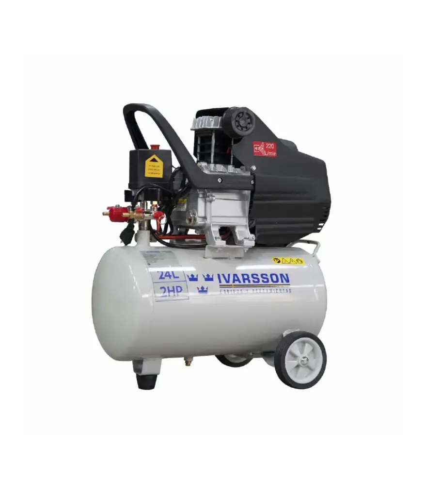 Compresor de aire c/tanque 24 Lts 2HP 120V IVARSSON (1624-120)