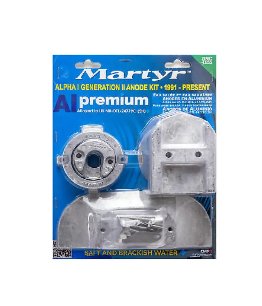 MERCRUISER Zinc electrolitico KIT ALPHA 1 new gen II (620163) MARTYR