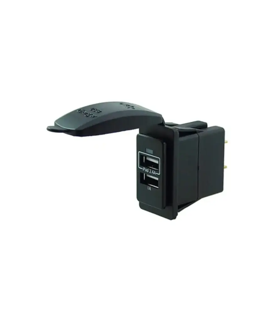 Switch PORTAFUSIBLE USB de 2 servicios 2.4A/1A MARPAC 7-0822