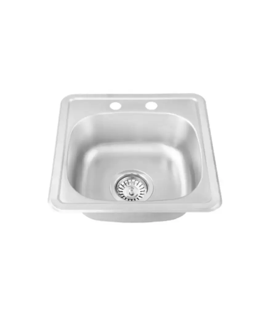 Lavadero freg 1 pozo 38x33cm Acero Inox. MAVIJU C/KIT