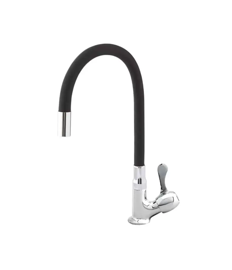 Valvula de cocina cuello flexible p/mesa 1/2" Negro CARDINAL