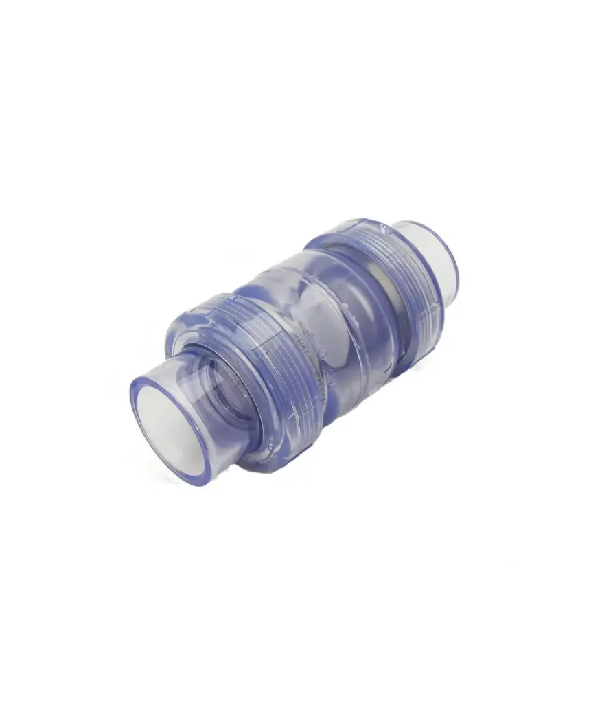 Valvula cheque 4" acrilico transp. doble universal SOCKET (S1720C-40)