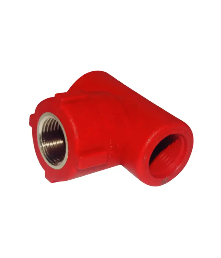 Tee roscable PP 1/2" c/ins metalico blanco