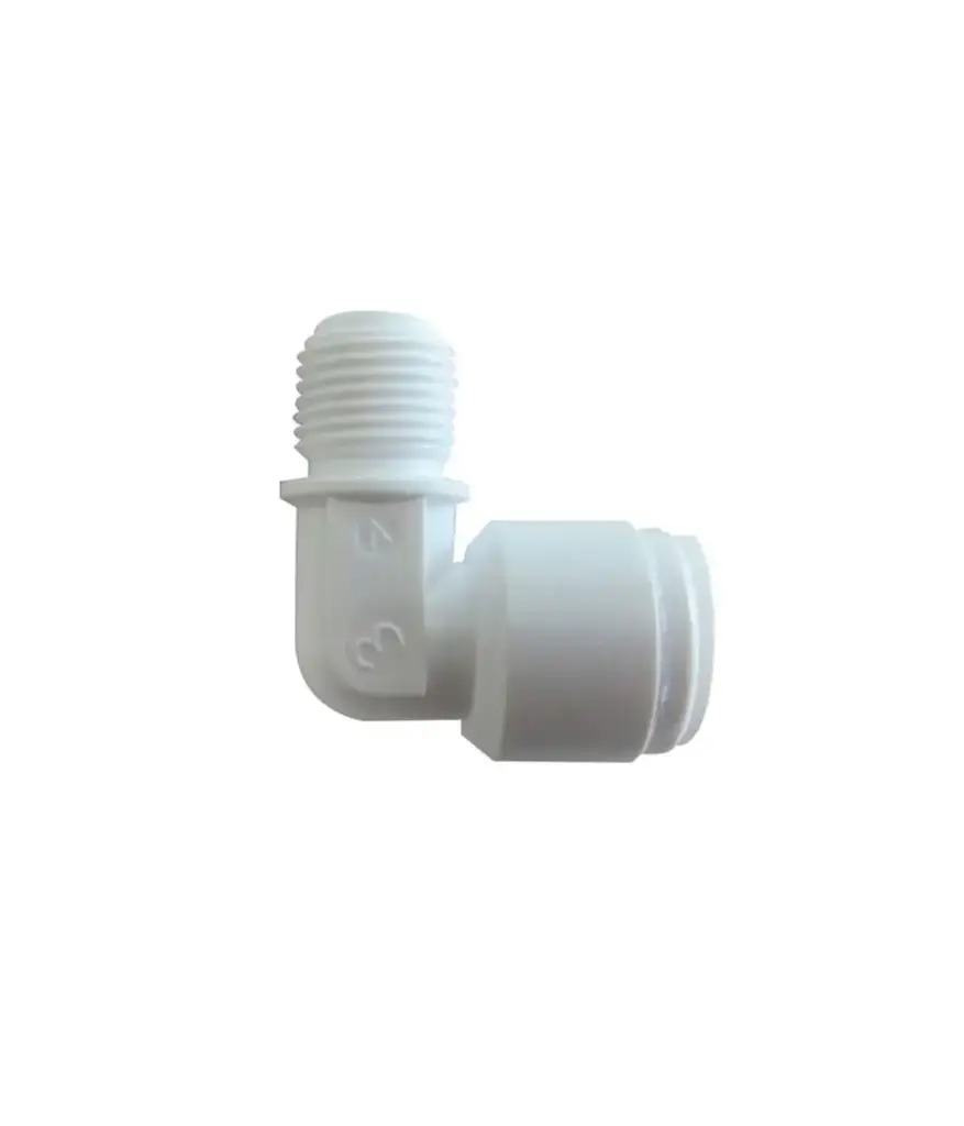 Codo plast 1/4" x1/8" rosca macho DCC-013A