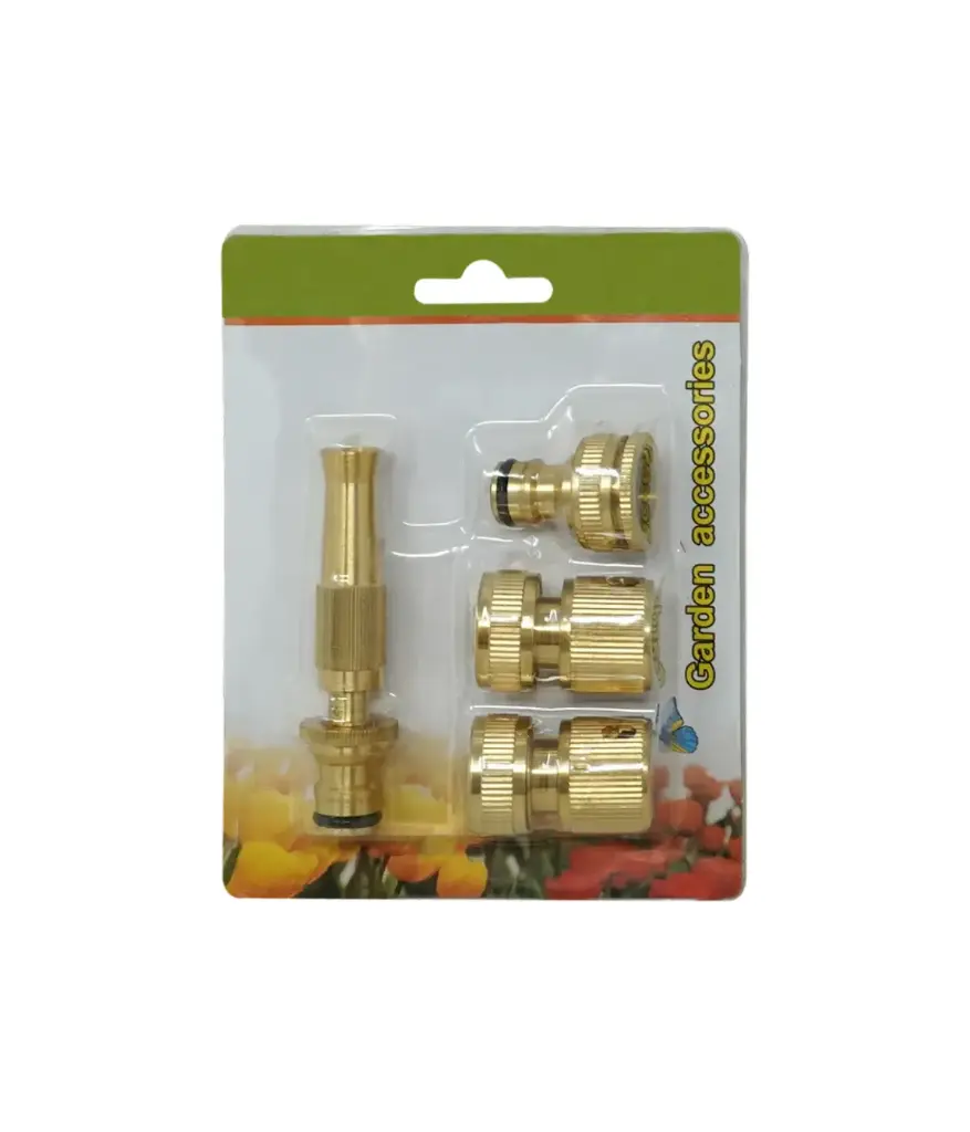 Acople p/pistola p jardìn Metal (4 pzs) GARDEN NOZZLE
