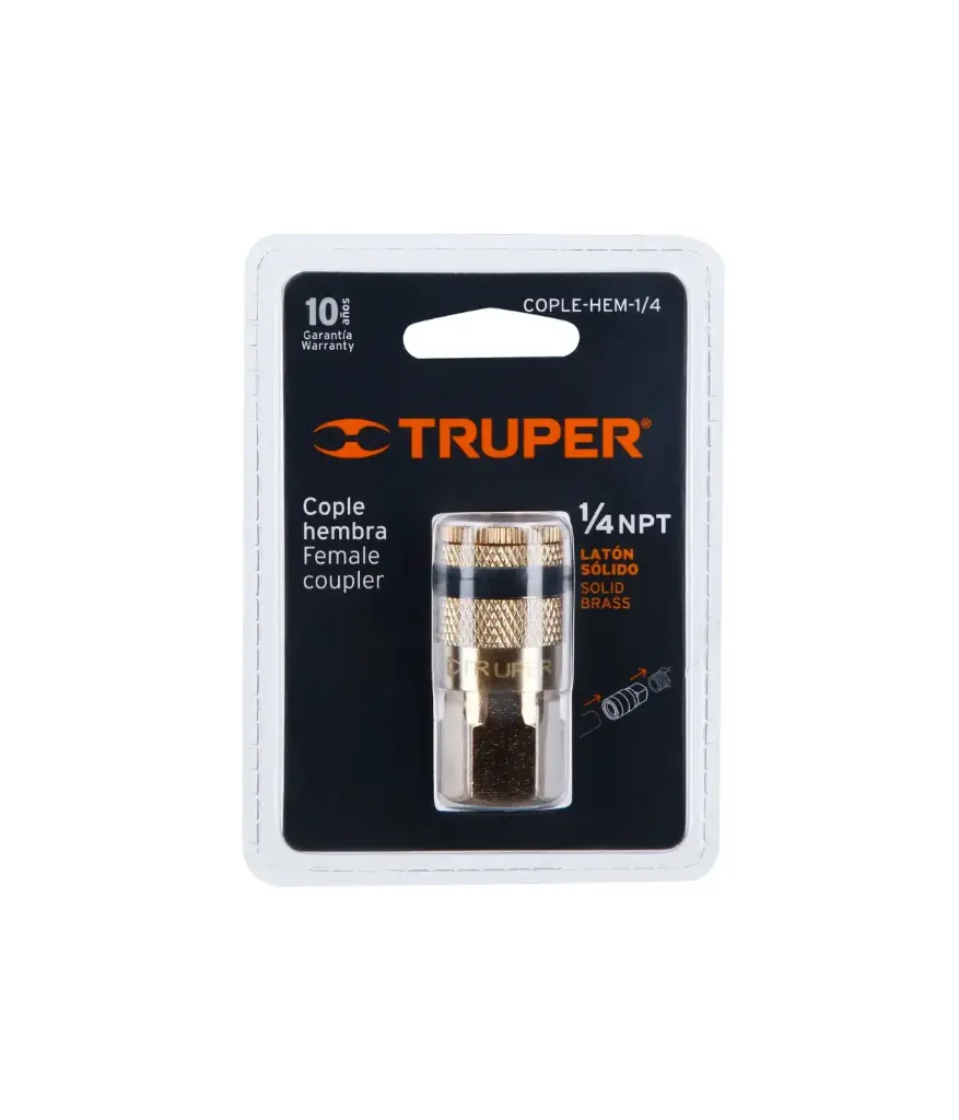 Acople rapido hembra Bronce 1/4 NPT TRUPER (CORUM)
