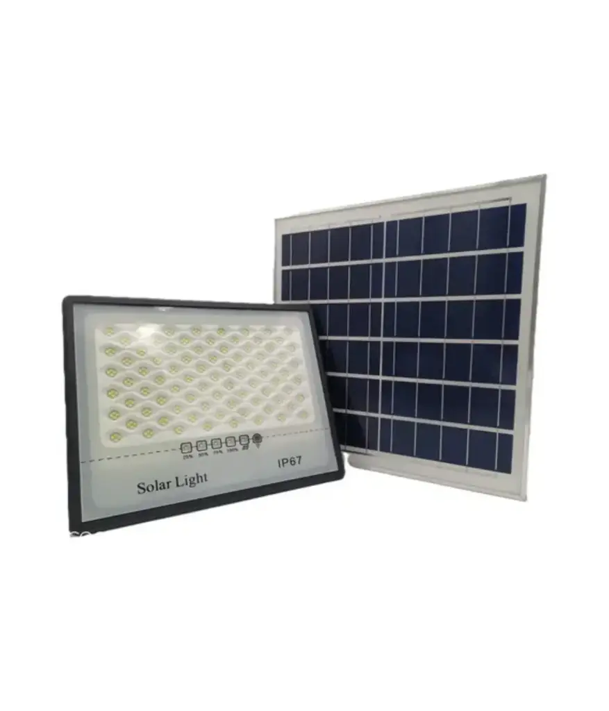 Reflector LED Solar 300w IP67 c/panel 2pzs 6000k GEL(160LM)