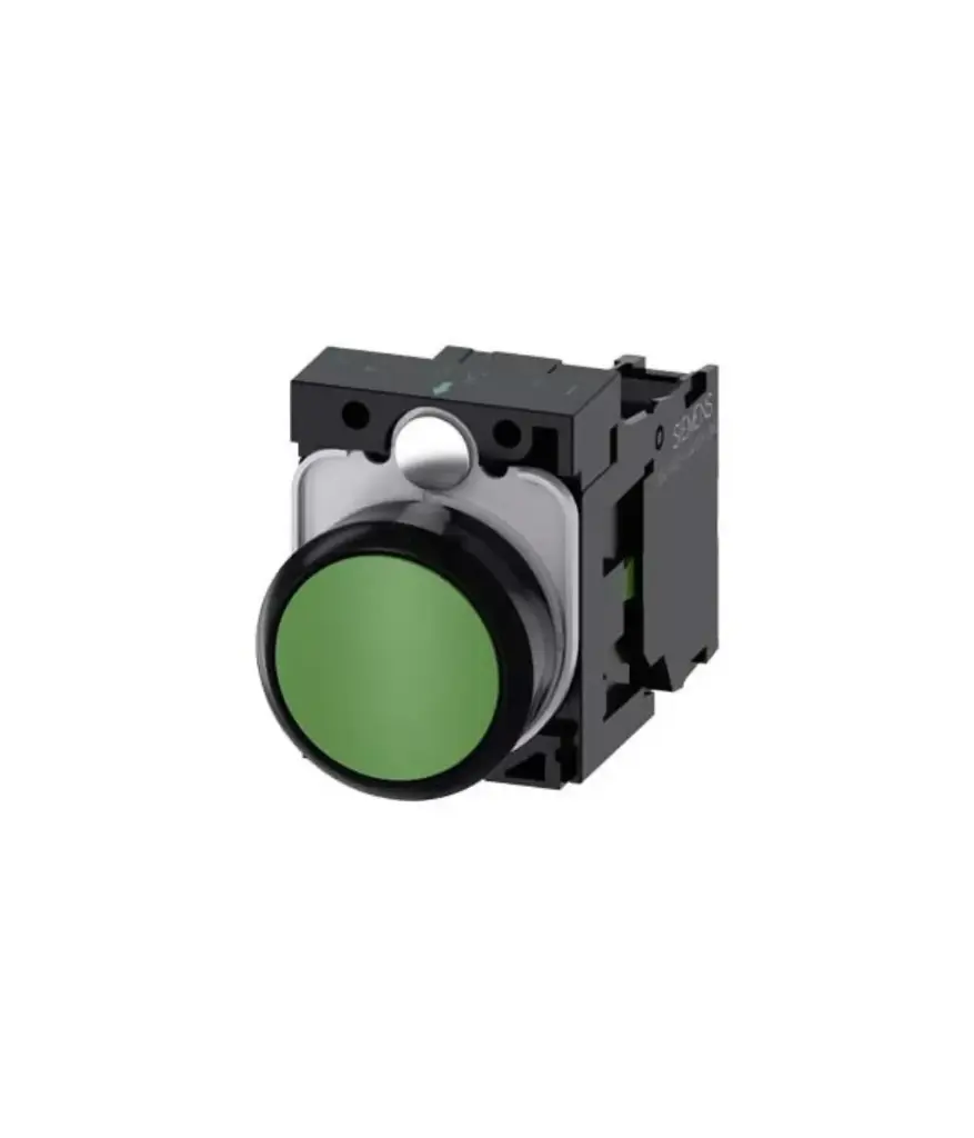 PULSADOR 22MM VERDE 1NA PLAST SIEMENS 