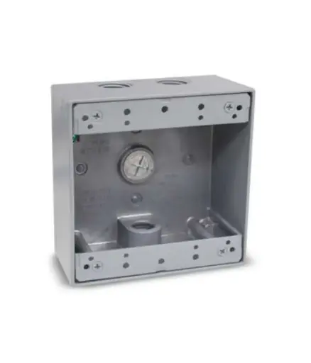 [EE.CCUA.0007] Caja cuadrada 4*4 p/interperie 1/2" (3salida) MAVIJU metal