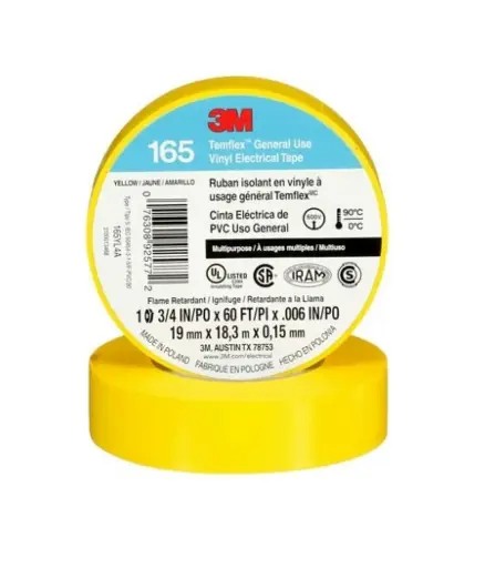 [EE.CINT.0010] Cinta aislante Amarillo 20 yds 3M/AMERICANLITE