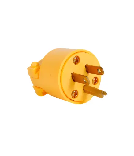 [EE.ENCH.0017] Enchufe polarizado cooper amarillo (4867)