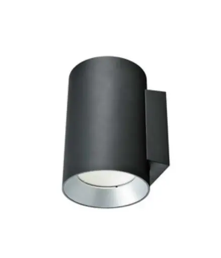 [EE.LUM.0036] Luminaria Apliq. LED 2x3w 100-240v IP65 Bidireccional Negro Liscio Grafito MAVIJU p/pared luz BLANCA