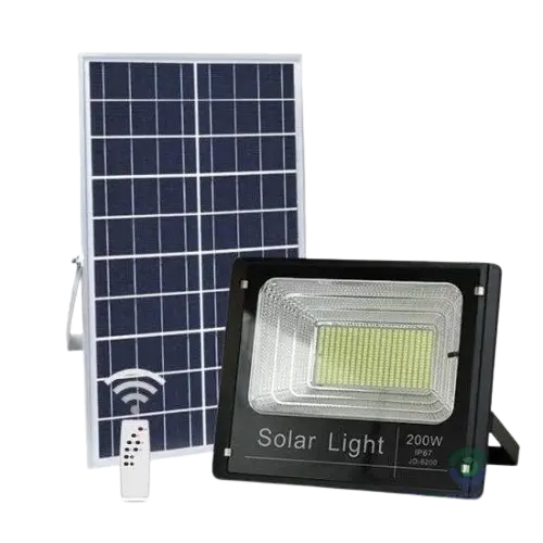 [EE.REFL.0071] Reflector LED Solar 200w 110V IP67 c/panel 2pzs 6500k ECOLED