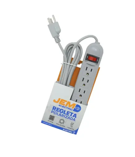 [EE.REGL.0003] Regleta 6 servicios (3mts) JEM/RHIBAY