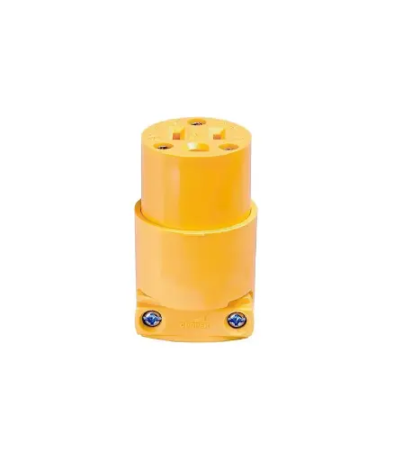[EE.TOCO.0015] Tomacorriente conector polarizado 220V COOPER AMARILLO 4227