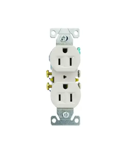 [EE.TOCO.0026] Tomacorriente doble pola/empotrar MAVIJU 15A 125V Blanco