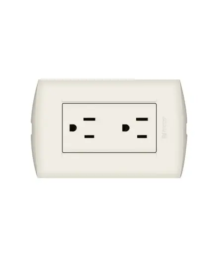 [EE.TOCO.0036] Tomacorriente doble polarizado Ticino p/empotr modus AE2228E2M