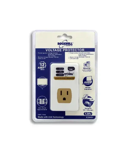 [EE.TOPRO.0020] Toma Protector Voltaje 1serv. 120V 12A / E39401 SLIMFIT (TV,computadoras,impresoras,etc)