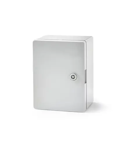 [EI.CAJ.0024] Caja tablero gris plastico H-B 28x21x13 C/PLAFON metal FAMATEL