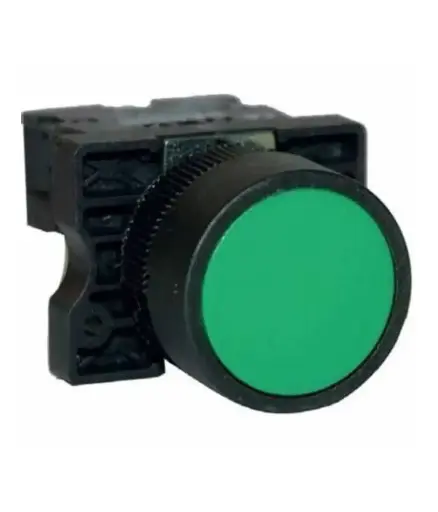 [EI.PUL.0008] Pulsador 22mm verde Plast Simple EBASEE