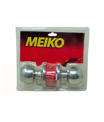 [FF.CERR.0072] Cerradura pomo/dormit 607 NIQUELADO MEIKO
