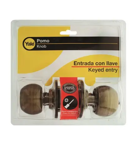 [FF.CERR.0080] Cerradura pomo/dormit 8956 BOLTON 1507US YALE