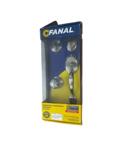 [FF.CERR.0103] Cerradura p/principal cilindrico NIQUELADO Sobrepuesto FANAL