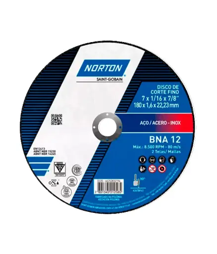 [FF.DISC.0018] Disco de corte 7*1/16*7/8 acer/inox NORTON