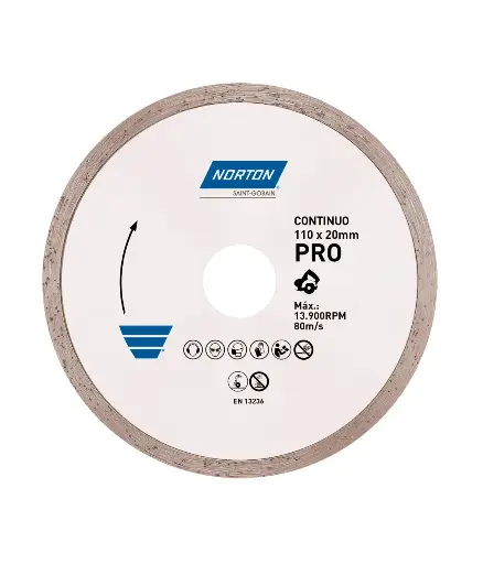 [FF.DISC.0038] Disco de diamante 4 1/2 NORTON PRO continuo