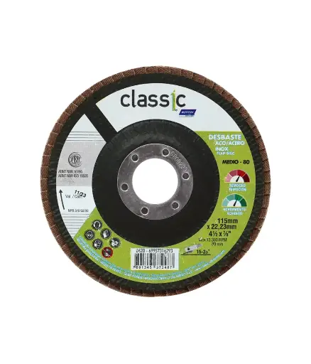 [FF.DISC.0100] Disco lija FLAP 4 1/2 x 7/8" #80 NORTON